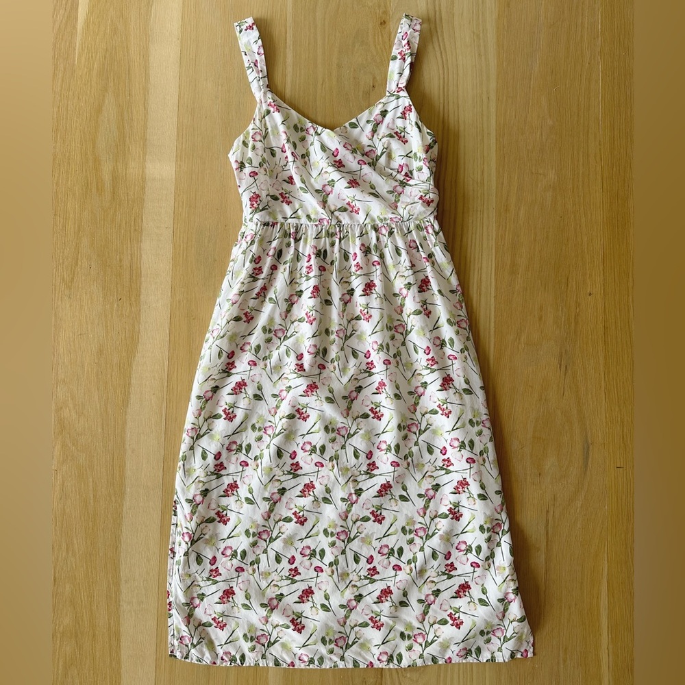 Club Monaco Silk Floral Midi Dress Size 0